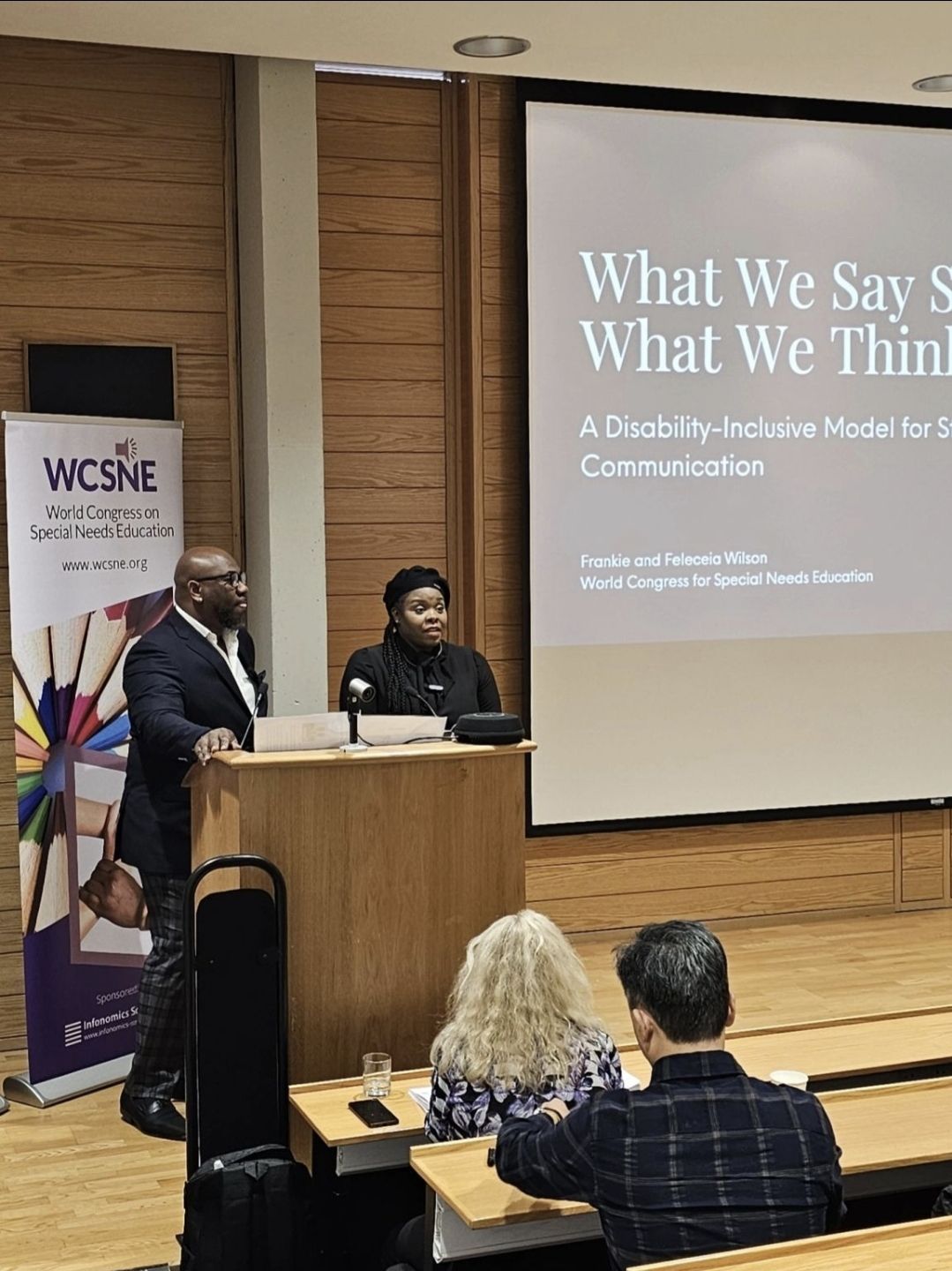 Frankie and Feleceia Wilson presenting at WCSNE